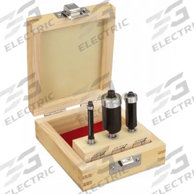 APPROVED VENDOR Router Bit Set: Fractional Inch, 3 Pieces - Carbide-Tipped Router Bit Sets