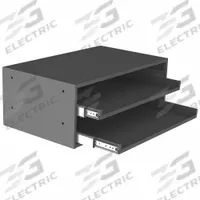 Sliding Drawer Cabinet Frame: 20 3/8 in x 12 5/8 in x 8 1/8 in, For 2 Drawers, Gray, Bearing (MPN 309B-95). Key specifications — Cabinet Color: Gray; Stackable: Yes; Brand: DURHAM MFG.