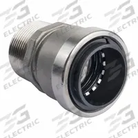 APPROVED VENDOR Adapter: 1 1/2 in OD x 1 1/2 in Pipe Size, Push-to-Connect x MNPT, Stainless Steel (MPN SS862MR). Key specifications — Brand: APPROVED VENDOR.