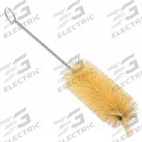 Radial End Brush: 11 in Overall Lg, Natural Hair, White, 4 1/2 in Brush Head Lg, 1 3/4 in Bristle Lg (MPN 06192). Key specifications — Brand: TANIS; Non-Sparking: No; Bristle Color: White; Bristle Material: Natural Hair.