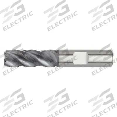 WIDIA HANITA Corner Radius End Mill: Carbide, AlTiN Coated, 4 Flute, 3/4" Mill Dia, 3" LOC - Fast-Cutting Carbide Corner-Radius End Mills for Steel & Cast Iron