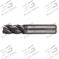 CLEVELAND Corner Radius End Mill: Carbide, TiAlN Coated, 4 Flute, 3/8" Mill Dia, 7/8" LOC, 0.02" Rad (MPN C80030)