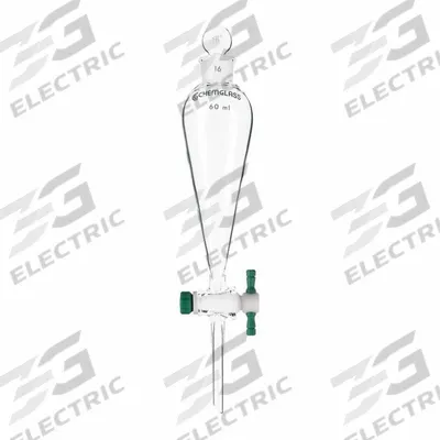 APPROVED VENDOR Separatory Funnel: Borosilicate Glass, 1 L, 23 mm, 75 mm Stem Lg - Separatory Funnels