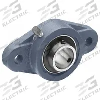 TRITAN 2 Bolt Flange Bearing: Radial Ball, 25 mm Bore, Cast Iron, Set Screws, 35.7 mm Lg, 68.2 mm Wd (MPN UCFL205-25MM). Key specifications — Bore Type: Cylindrical; Brand: TRITAN; Lubricant Material: NLGI #2 Equivalent; Mounting Bolt Size: M10; System of Measurement: Metric.