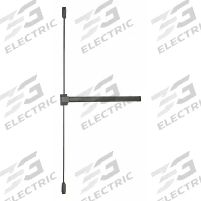 VON DUPRIN Surface Vertical Rod: 4 ft Max Door Wd - Surface Vertical Rod Push Bars