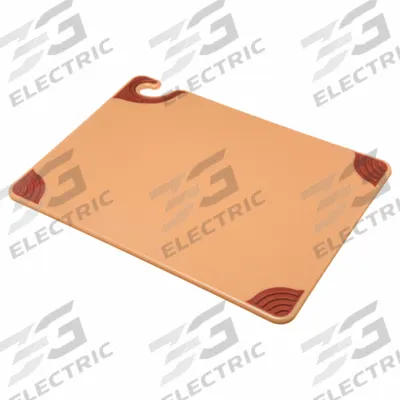 SAN JAMAR Cutting Board: 20 in Overall Lg, 15 in Overall Wd, Brown, Co-Polymer - Saf-T-Grip Cutting Boards