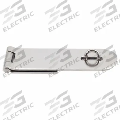 SUGATSUNE Hasp: Stainless Steel, 2 in Ht, 13/16 in Lg - Weld-On Hasps