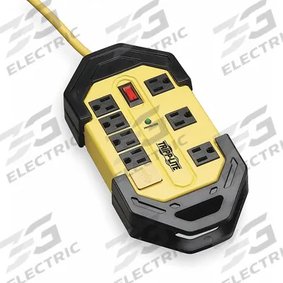TRIPP LITE Outlet Strip: 8 Outlets, 12 ft Cord Lg, 1,500 J Rated Energy, 15 A Current - Industrial Surge Protectors