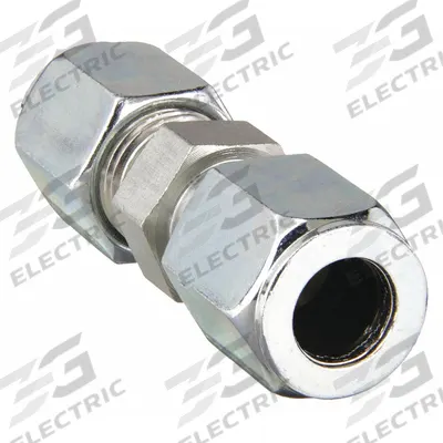 PARKER Compression Fitting Union: 3/4 in OD x 3/4 in OD Size - Flareless Bite-Type Steel Compression Fittings