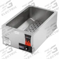 Food Rethermalizer: 14 qt Capacity, 1,440 W Watt, Silver, 9 1/2 in Overall Ht, 14 in Overall Wd (MPN 72090). Key specifications — Brand: VOLLRATH; Color: Silver; Manufacturer Part Number: 72090; Product Type: Rethermalizer; Voltage: 120V AC.
