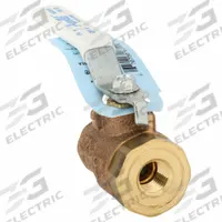 APOLLO Manual Two-Way Ball Valve: 1/4 in Size, Brass/Bronze, Straight, FNPT x FNPT, Two-Piece, Lever (MPN 77CLF14101A). Key specifications — Brand: APOLLO; Handle: Lever.