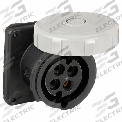 HUBBELL Pin and Sleeve Receptacle: Black, 600V AC, Three Phase, 30 A, 3 Pole, 4 Wire - Watertight Receptacles