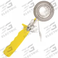 CRESTWARE Disher: 2 oz Capacity, 18-8 Stainless Steel/Plastic, NSF Certified, 2 1/8 in Bowl Dia (MPN DD20). Key specifications — Manufacturer Part Number: DD20; Material: 18-8 Stainless Steel/Plastic; NSF Certified: Yes; Product Type: Deluxe Thumb Disher; Scoop Size: #20; Brand: CRESTWARE.