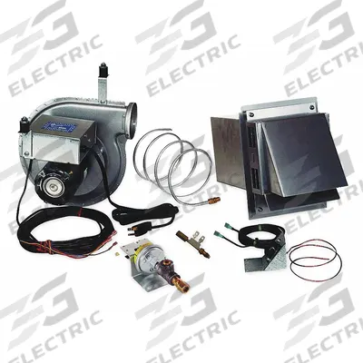 TJERNLUND Water Heater Vent Package: 4 in Connection Size, Horizontal - Power-Vent Conversion Kits for Water Heaters