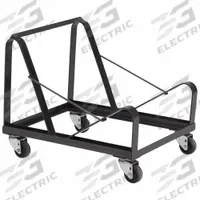 NATIONAL PUBLIC SEATING Chair Cart: 330 lb, 21 in L x 21 in W x 26 in H, For 20 Chairs, Black (MPN DY86). Key specifications — Frame Color: Black; Brand: NATIONAL PUBLIC SEATING; Caster/Wheel Configuration: (2) Rigid.