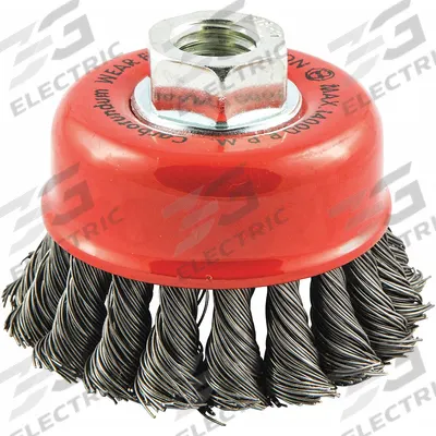 APPROVED VENDOR Cup Brush: Twisted Steel, 2 3/4 in Dia, 0.02 in Fill Dia - Heavy-Cleaning Brushes for Contoured Carbon Steel Surfaces
