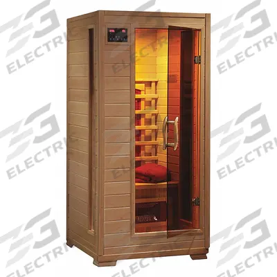 HEATWAVE Infrared Sauna: Rectangular, Hemlock Wood, 2 Max Occupancy, 3 Heaters - Infrared Saunas
