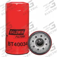 BALDWIN FILTERS Lube Element: BT40034, M20-1.50 Thread Size, 5 1/2 in Overall Ht, Oil, NACCO. Key specifications — Baldwin Interchange: BT40034; Brand: BALDWIN FILTERS; Compatible Vehicle Make: NACCO; Includes: 14 psid Bypass Valve; Media Material: Cellulose.