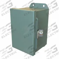HAMMOND Electrical Enclosure: Steel, 6 in x 4 in x 4 in, NEMA 12/13/3R/4, Solid Cover, Hinged (MPN HJ644HLP). Key specifications — Closure Method: Clamps; Brand: HAMMOND; Knockouts: Not Included.