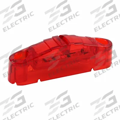 GROTE Side Marker Light: Clearance Light, LED, Rectangular, Surface Mount, Red - Clearance Lights