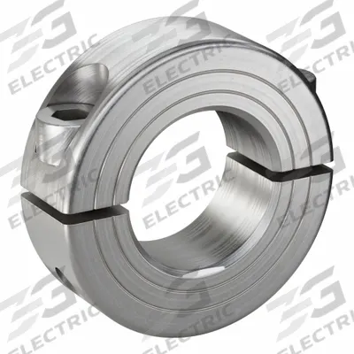 RULAND MANUFACTURING Shaft Collar: 2-Piece, Metric with Inch Bore, Round, Clamp-On - Stainless Steel Shaft Collars