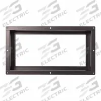 Floor Register: Ceiling/Floor/Wall, 4 7/8 in H, 10 7/8 in W, Decorative, Powder Coated, Black (MPN FLUSH6X12BLK-HP). Key specifications — Adjustable Blades: No; Brand: FITTES; Airflow Directions: One-Way; Grille Color: Black.