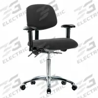 ESD Task Chair: Fabric, Arms Included, Ht Range 21 1/2 in to 29 in, 18 1/2 in Seat Wd, 17 in Seat Dp (MPN BR-ESD-FMBCH-CR-T1-A1-NF-EC-ESDBLK). Key specifications — Foot Support: No; Back Tilt Backward: 13.5°; Back Tilt Forward: 10.5°; Base Material: Aluminum; Brand: APPROVED VENDOR; Product Type: ESD Task Chair; ESD-Safe: ESD-Safe; Seat Tilt Backward: 3°.