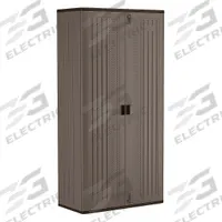 SUNCAST Storage Cabinet: 40 in x 20 1/4 in x 80 1/4 in, Recessed Pull Handle & Padlock Hasp, Frame (MPN BMC8000). Key specifications — Cabinet Color: Platinum/Slate; Base Type: Frame; Assembled: Unassembled; Mobility: Stationary; Adjustable Shelves: (3) Adjustable; Cabinet Material: Resin; Brand: SUNCAST; Cabinet Style: Shelves.