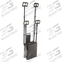 PELICAN Temporary Job Site Light: LED, 5,300 lm Max Brightness, 1 No. of Brightness Levels, IP54 (MPN 9470). Key specifications — Operating Voltage: 12V DC; Frame Color: Black; Brand: PELICAN.