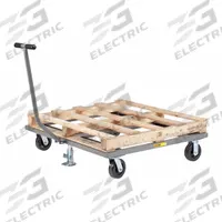 LITTLE GIANT Pallet Dolly: 3,600 lb, Gray, (2) Rigid/(2) Swivel with Floor Lock, Phenolic, T-Shaped (MPN PDT-4048-6PHFL). Key specifications — Caster/Roller Configuration: (2) Swivel with Floor Lock; Brand: LITTLE GIANT; Color: Gray.