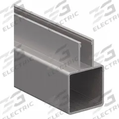 Double-Flanged Square Tube Profile: 1 in x 1 in, 8 ft Lg, 1 Open Slots, Aluminum, 5/16 in Slot Wd (MPN 13FT9025-96). Key specifications — Series: 13 Series; Product Type: Single-Flanged Tube Profile; Material: Aluminum; System of Measurement: Inch; Framing Type: Press-Fit; Manufacturer Part Number: 13FT9025-96; Brand: FAZTEK; Finish: Anodized.