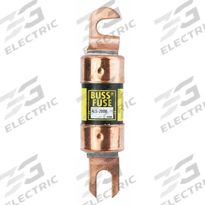 BUSSMANN Forklift Limiter Fuse: ALS Series, Bolt-On, Gen Purpose, 200 A, 48 V DC - Fast-Acting & General Purpose Bolt-On Fuses