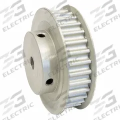 DAYTON Timing Pulley: Modified Curvilinear, Fixed, For GT Timing Belt Section, For 9 mm Belt Wd (MPN 32-5P09-6FA3). Key specifications — Brand: DAYTON; Finish: Clear Anodized; For Belt Series: Powerhouse®.