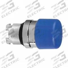 SCHNEIDER Mushroom Head Push Button: Blue, 22 mm Mounting Size, Metallic, Momentary (MPN ZB4BC64). Key specifications — Brand: SCHNEIDER; Action: Momentary; Series: XB4; Push Button Material Type: Metallic.