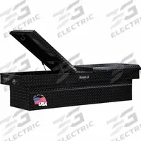 BUYERS PRODUCTS Crossover Truck Box: Crossover Truck Box, Gull Wing Lid Lid, 71 in Overall Wd, Black (MPN 1720413). Key specifications — Color: Gloss Black; Brand: BUYERS PRODUCTS.