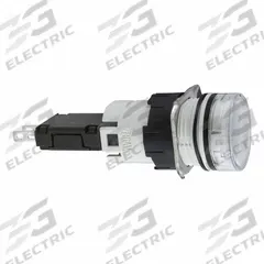 SCHNEIDER ELECTRIC Pilot Light: 16 mm Panel Mounting Size, White, LED, XB6 Series (MPN XB6AV1BB). Key specifications — Series: XB6; Brand: SCHNEIDER; Includes Push-To-Test: No Push-To-Test Included.