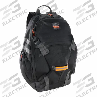 ARSENAL BY ERGODYNE Backpack: Black, Zipper, 15 in Overall Lg, 7 in Overall Wd - Backpacks