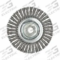 APPROVED VENDOR Wire Wheel Brush: Twisted Steel, 4 1/2" Dia x 3/16" Wd, 5/8"-11 Arbor, 0.02" Fill (MPN 66254443231). Key specifications — Brand: APPROVED VENDOR.