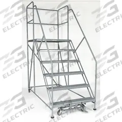 COTTERMAN Mobile Work Platform: 5 ft Platform Ht - Max, 36 in x 60 in, Steel, 800 lb Load Capacity (MPN 6WP3660RA3B4B8AC1P6). Key specifications — Folding: Not Foldable; Mobility: Rolling; Components Included: Rubber Foot Pads; Use Location: Indoor; Brand: COTTERMAN; Color: Gray; Height Adjustability: Fixed Height; Includes Handrails: Handrails Included.