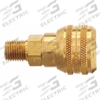 HANSEN Quick Connect Hose Coupling: 1/4 in Body Size, 1/4 in Hose Fitting Size, Push-to-Connect (MPN 3100E). Key specifications — Thread Size: 1/4" -18; Coupling Locking Type: Push-to-Connect; Brand: HANSEN.