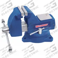 WESTWARD Combination Vise: Std Duty, Covered, 8 in Jaw Face Wd, 8 1/4 in Max Jaw Opening, Serrated (MPN 10D709). Key specifications — attr663938: WESTWARD.