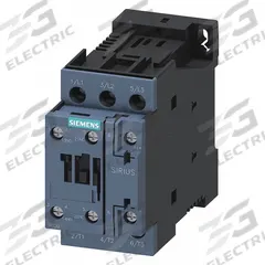 SIEMENS IEC Power Contactor: Non-Reversing, 3 Poles, 3NO Contacts, 12 A, 24V AC Coil (MPN 3RT20241NB30). Key specifications — Brand: SIEMENS; Integrated Surge Suppression: No.