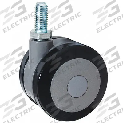 VERSADESK Desk Wheel Set: Rubber, Gray, 3 in Dia, 3 in Overall Lg - Office Chair Casters