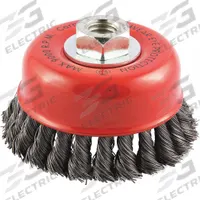 APPROVED VENDOR Cup Brush: Twisted Steel, 4 in Dia, 0.014 in Fill Dia, 5/8"-11 Arbor (MPN 66254443302). Key specifications — Brand: APPROVED VENDOR; Bristle Type: Standard Twist Knot Wire; Connection Size & Type: 5/8"-11 Arbor Hole.