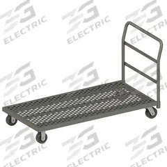APPROVED VENDOR Platform Truck: 2,000 lb, 60 in L x 30 in W x 8 1/8 in H Deck, Perforated, Phenolic (MPN EPTP30605PH95). Key specifications — Side Panel Type: No Side Panels; Brand: APPROVED VENDOR; Color: Gray; Caster/Wheel Configuration: (2) Swivel.