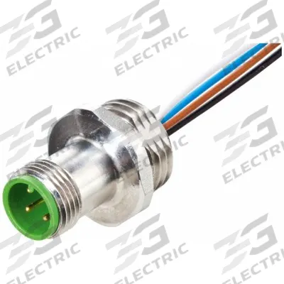 MURRELEKTRONIK Cordset: M12 Male – Front Mounting Receptacle, A, 5 Pins - Food & Beverage M12 Receptacles for Signal & Low-Power Applications