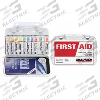 FIRST AID ONLY First Aid Kit and Housing: Industrial, 10 People Served, 74 Components, Metal (MPN 54582). Key specifications — Adhesive Bandages Included: (32) Bandages; Application: Industrial; Brand: FIRST AID ONLY; Housing Color: White; Housing Material: Metal; Includes Oral or Inhalant Medication: No Medication Included; Mountable: Wall Mount; Oral and Inhalant Medicinals Included: No Oral/Inhalant Medicinals.