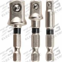 MAKITA Socket Adapter Set: 1/2 in_1/4 in_3/8 in Input Drive Size, Matte Nickel, Square, Impact XPS® (MPN E-01600). Key specifications — attr1204900: Square; attr1204904: Locking Not Included; attr1204910: MAKITA; attr1204913: Matte Nickel.