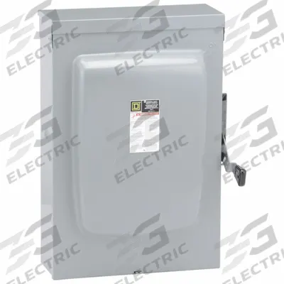 SQUARE D Safety Switch: Fusible, 400 A, Three Phase, 240V AC, Galvanized Steel - Fusible Safety Switches
