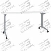 HIRSH Computer Desk: Melamine Laminate/Particleboard, White, 0 Pedestals, 0 Drawers, Silver Frame (MPN 24373). Key specifications — Desktop Material: Melamine Laminate; Includes Modesty Panel: No; Kit Product Type: Computer Desk; Desktop Color: White; Brand: HIRSH; Frame Color: Silver; Frame Material: Steel; Product Type: Computer Desk.
